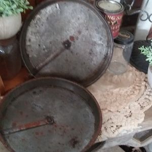 Vintage Rustic Metal Pans